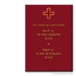 Knight Of The Holy Sepulchre + Knight Of St John The Evangelist Rituals. Red Cross Of Constantine. Rituel ma&ccedil;onnique