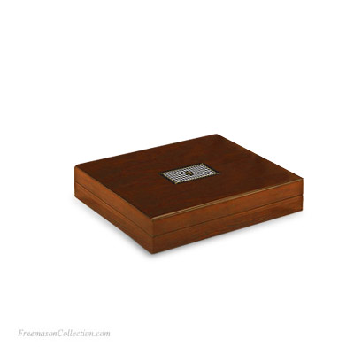 Coffret Equerre Pavé Mosaïque. Cadeau Franc-maçonnerie