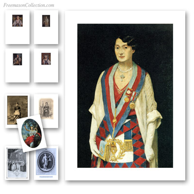 Les maçonnes. Femmes et Franc-maçonnerie. Cartes Postales maçonniques.