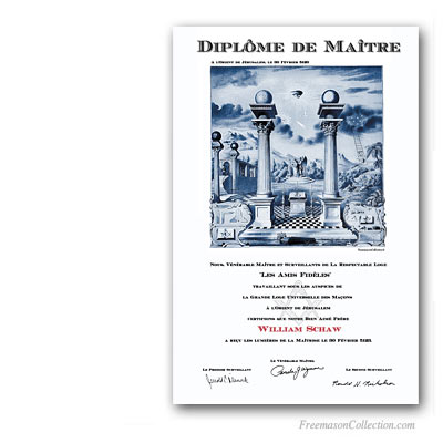 Diplôme de Maître Maçon