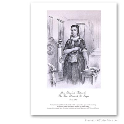 Elizabeth Aldworth Saint-Leger. La première femme Franc-Maçon Art maçonnique