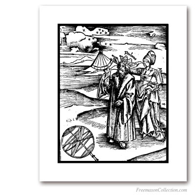 Les 7 Arts Libéraux : Astronomie. Gregor Reisch, 1504. Art maçonnique