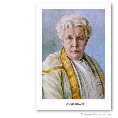 Annie Besant. La première femme Franc-Maçon Art maçonnique