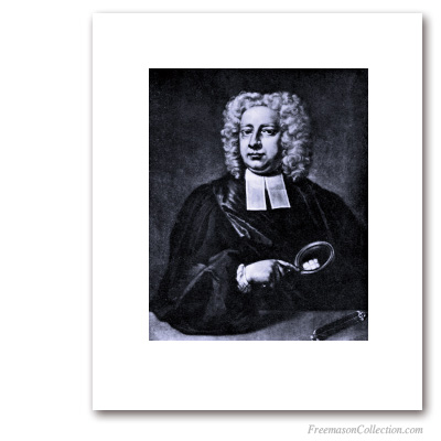 Jean Théophile Désaguliers. XVIIIème. Portrait. Fondateur. Grande Loge d'Angleterre. franc-maçonnerie Art maçonnique
