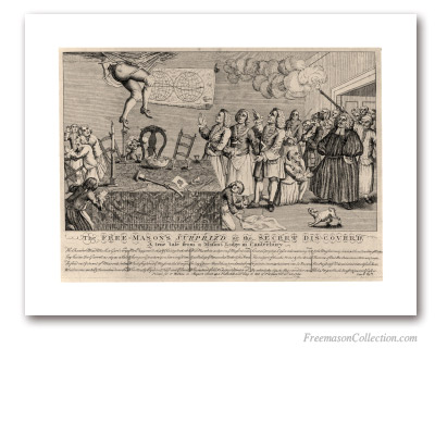 Les Franc-Maçons Surpris. 1754. Art maçonnique