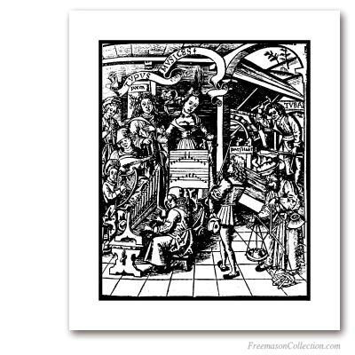 Les 7 Arts Libéraux : Musique. Gregor Reisch, 1504. Art maçonnique
