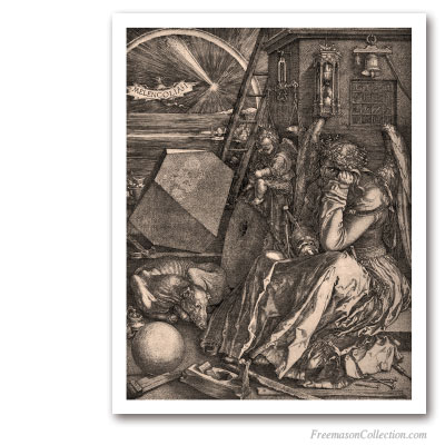 Mélancolie. Albrecht Durer, 1514. Une extraordinaire gravure. Art maçonnique
