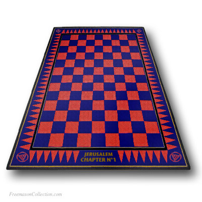 Tapis de Chapitre Arc Royal / Arche Royale Personnalisable au Nom de votre Chapitre. Coupe rase. Anti-salissures. Franc-maçonnerie