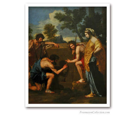 Les Bergers d'Arcadie. Nicolas Poussin. Art maçonnique