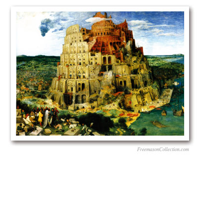 La Tour de Babel. Bruegel L'Ancien, 1563. Art maçonnique