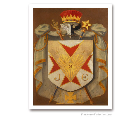 Armoiries Symboliques de Grand Inspecteur Inquisiteur Commandeur Art maçonnique