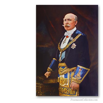 Duc de Connaught en grand maitre Grande Loge Unie d'Angleterre. Franc-maçonnerie