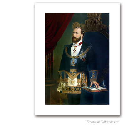 Edouard VII en grands décors. Art maçonnique