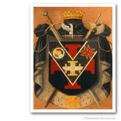 Armoiries Symboliques de Prince du Royal Secret. Art maçonnique