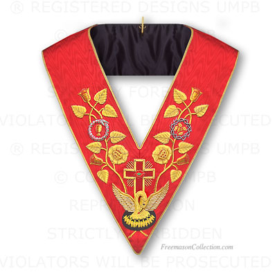 'Sautoir Rose Croix - Décors du Rite Ecossais Ancien et Accepté -REAA-