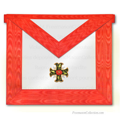  Tablier Rose Croix, 18° du Rite Ecossais Ancien et Accepté -REAA- Croix Ancrée