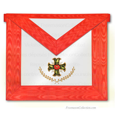  Tablier Rose Croix, 18° du Rite Ecossais Ancien et Accepté -REAA- Croix Ancrée