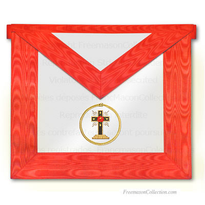 'Tablier Rose Croix - Décors du Rite Ecossais Ancien et Accepté -REAA-