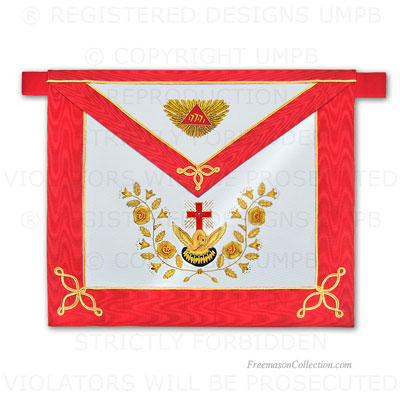  Tablier Rose Croix, 18° du Rite Ecossais Ancien et Accepté -REAA-