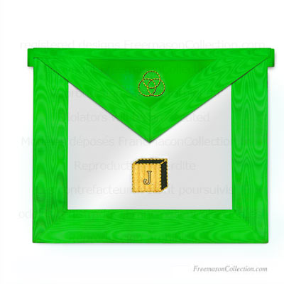 'Tablier 5° Degr&eacute;- D&eacute;cors du Rite Ecossais Ancien et Accept&eacute; -REAA-