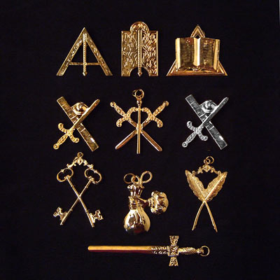  Ensemble de 10 Bijoux d'Officiers Rite Français Traditionnel