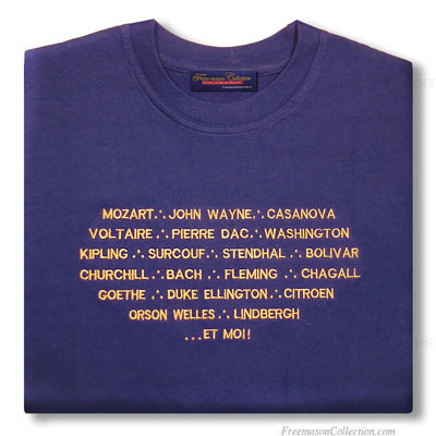 T-Shirt Franc-macons célébres. Cadeau Franc-maçonnerie